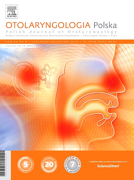 Go to journal home page - Otolaryngologia Polska